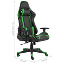 vidaXL zöld PVC forgó gamer szék