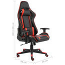 vidaXL piros PVC forgó gamer szék
