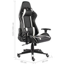 vidaXL fehér PVC forgó gamer szék