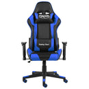 vidaXL kék PVC forgó gamer szék