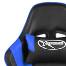 vidaXL kék PVC forgó gamer szék