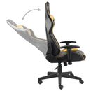 vidaXL aranyszínű PVC forgó gamer szék
