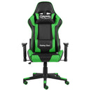 vidaXL zöld PVC forgó gamer szék
