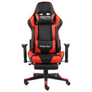 vidaXL piros PVC forgó gamer szék lábtartóval