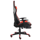 vidaXL piros PVC forgó gamer szék lábtartóval