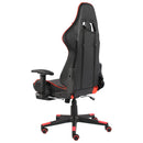 vidaXL piros PVC forgó gamer szék lábtartóval