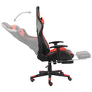 vidaXL piros PVC forgó gamer szék lábtartóval