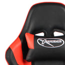 vidaXL piros PVC forgó gamer szék lábtartóval