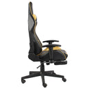 vidaXL aranyszínű PVC forgó gamer szék lábtartóval