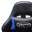 vidaXL fekete és kék műbőr gamer szék