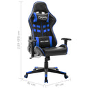 vidaXL fekete és kék műbőr gamer szék