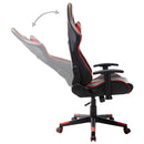 vidaXL fekete és piros műbőr gamer szék