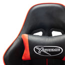 vidaXL fekete és piros műbőr gamer szék