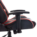 vidaXL fekete és piros műbőr gamer szék