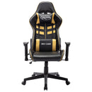vidaXL fekete és arany színű műbőr gamer szék