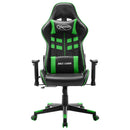 vidaXL fekete és zöld műbőr gamer szék