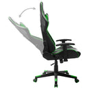 vidaXL fekete és zöld műbőr gamer szék