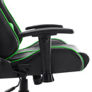 vidaXL fekete és zöld műbőr gamer szék