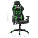vidaXL fekete és zöld műbőr gamer szék