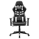 vidaXL fekete és fehér műbőr gamer szék