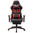 vidaXL fekete és piros műbőr gamer szék lábtámasszal