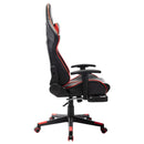 vidaXL fekete és piros műbőr gamer szék lábtámasszal