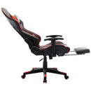 vidaXL fekete és piros műbőr gamer szék lábtámasszal