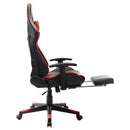 vidaXL fekete és piros műbőr gamer szék lábtámasszal