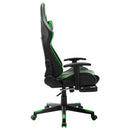 vidaXL fekete és zöld műbőr gamer szék lábtámasszal