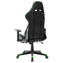 vidaXL fekete és zöld műbőr gamer szék lábtámasszal