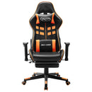 vidaXL fekete és narancssárga műbőr gamer szék lábtámasszal