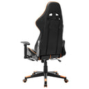 vidaXL fekete és narancssárga műbőr gamer szék lábtámasszal