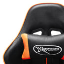 vidaXL fekete és narancssárga műbőr gamer szék lábtámasszal