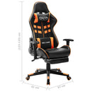 vidaXL fekete és narancssárga műbőr gamer szék lábtámasszal