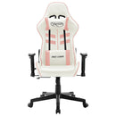vidaXL fehér és rózsaszín műbőr gamer szék