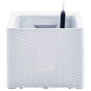 vidaXL fehér kerti magaságyás önöntöző rendszerrel 100 x 43 x 33 cm