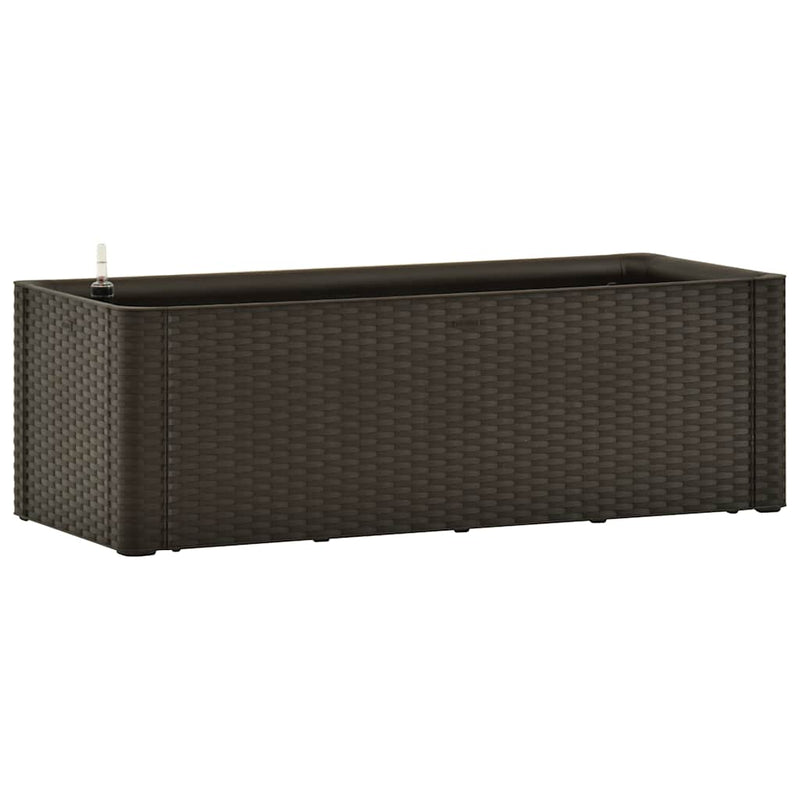 vidaXL mokkaszínű kerti magaságyás öntözőrendszerrel 100 x 43 x 33 cm