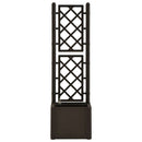 vidaXL kávébarna kerti magaságyás ráccsal és öntözőrendszerrel