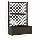 vidaXL kávébarna kerti magaságyás ráccsal és öntözőrendszerrel