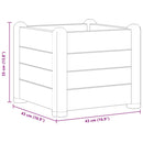 vidaXL fehér kerti PP magaságyás 43 x 43 x 35 cm