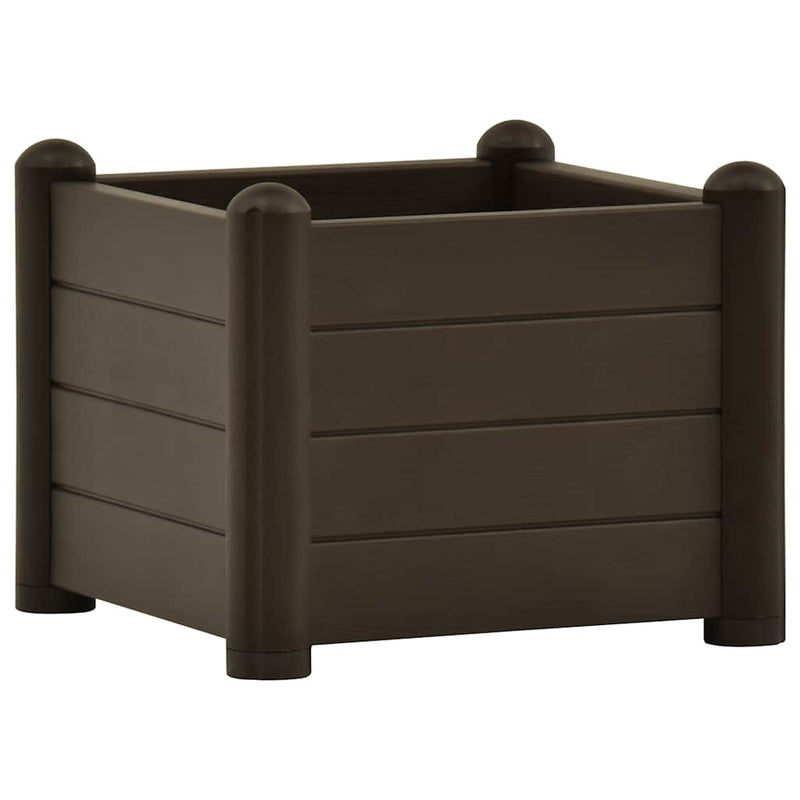 vidaXL kávébarna kerti PP magaságyás 43 x 43 x 35 cm