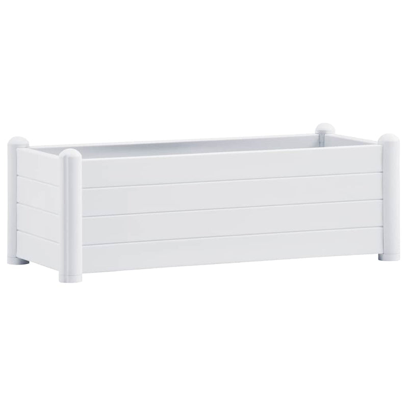 vidaXL fehér kerti PP magaságyás 100 x 43 x 35 cm