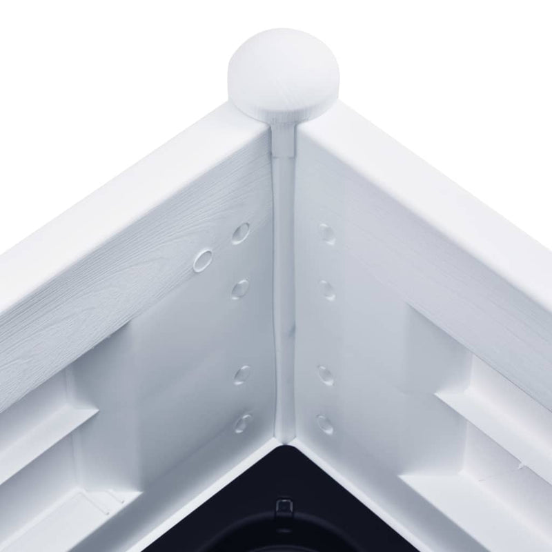 vidaXL fehér kerti PP magaságyás 100 x 43 x 35 cm
