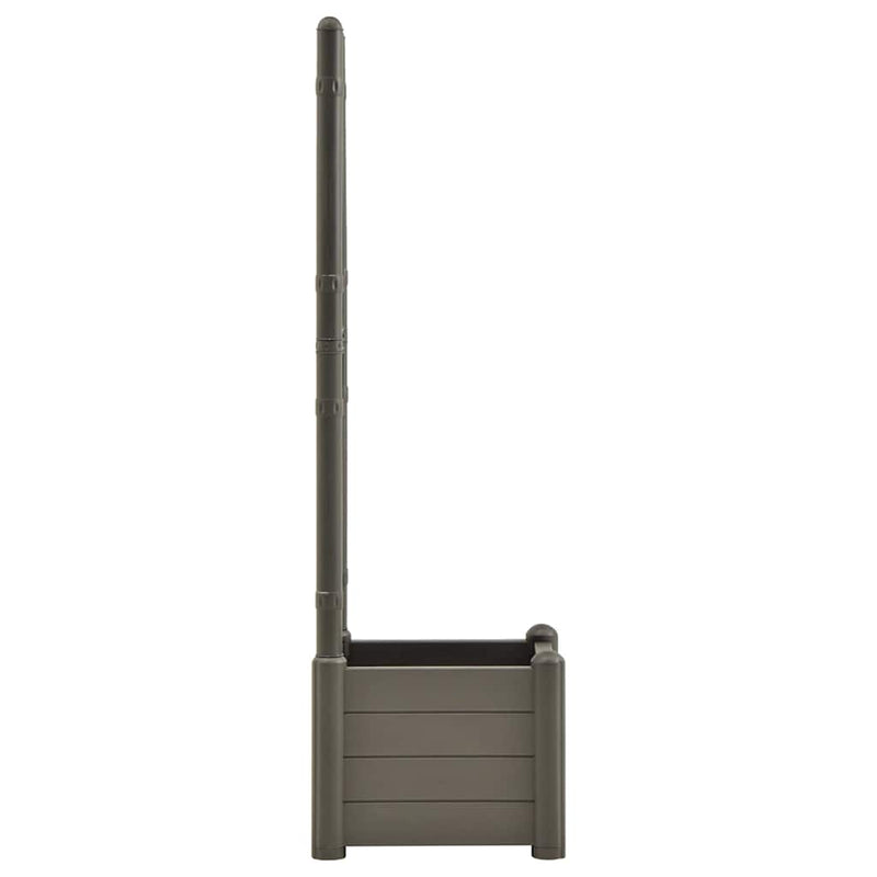 vidaXL antracitszürke polipropilén rácsos kerti ültető 43x43x142 cm