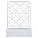vidaXL fehér polipropilén rácsos kerti ültető 100 x 43 x 142 cm