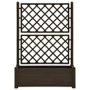 vidaXL mokkaszínű polipropilén rácsos kerti ültető 100 x 43 x 142 cm