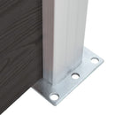 vidaXL fekete WPC kerítéspanel 180 x 186 cm