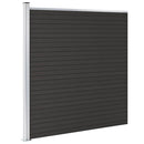 vidaXL fekete WPC kerítéspanel 175 x 186 cm