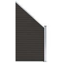 vidaXL fekete WPC kerítéspanel 95 x (105-180) cm