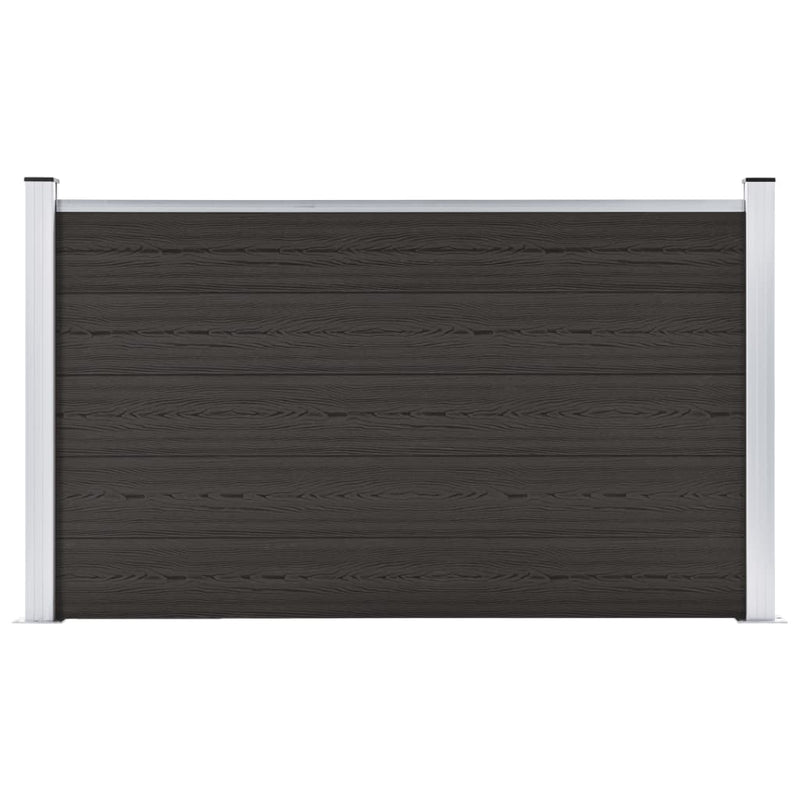 vidaXL fekete WPC kerítéspanel 180 x 105 cm